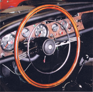 Installed steering wheel